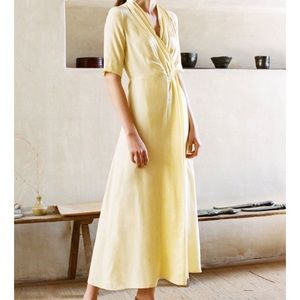 Staud butter yellow Starling dress never worn L